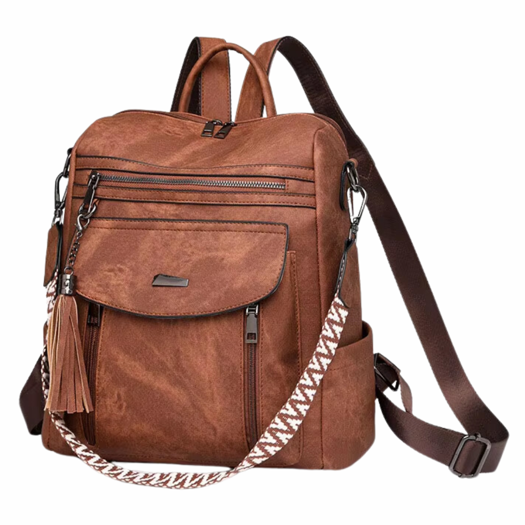 Leather backpack
