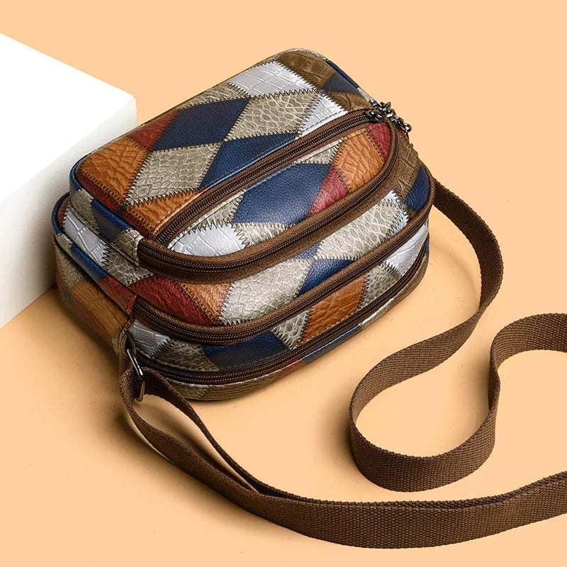 Pocket Geometric print bag